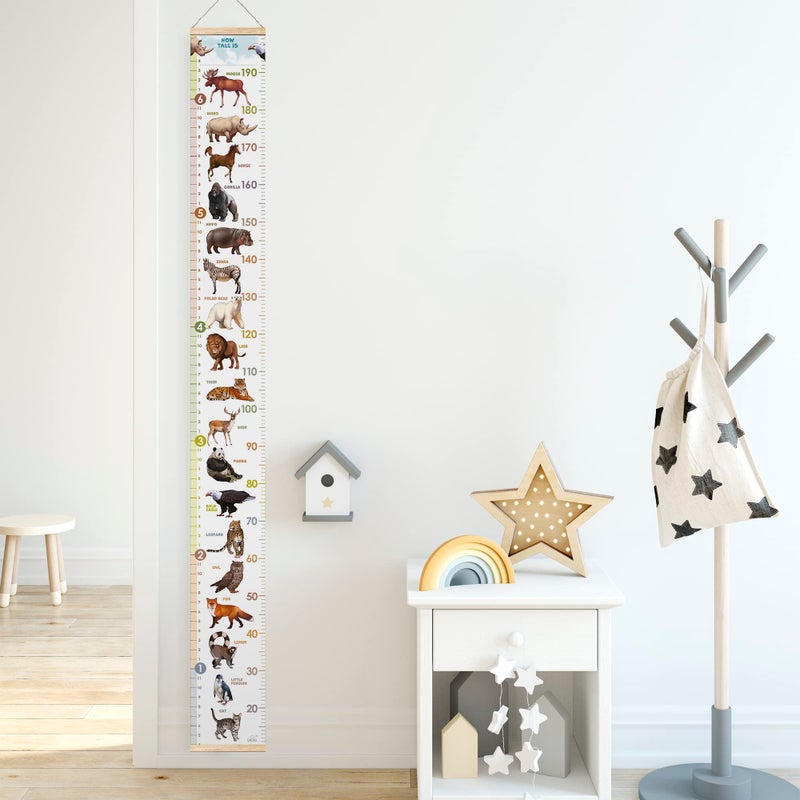 LIFELIKO Personalised Growth Chart for Animal Lovers, Removable Wall Ruler for Boys and Girls, Kid’s Room Decoration (Multicolor) - Image 5